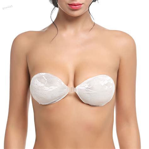 Fashion Women Underwear Inner Wear Strapless Self Adhesive Bras Lace Silicone Invisible Push Up