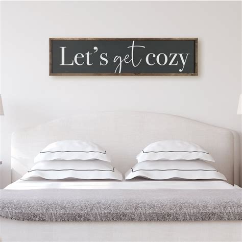 Lets Get Cozy Sign Lets Get Cozy Farmhouse Sign Etsy