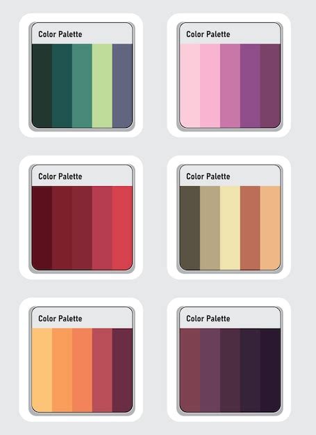 Premium Vector Vector Color Palette Set