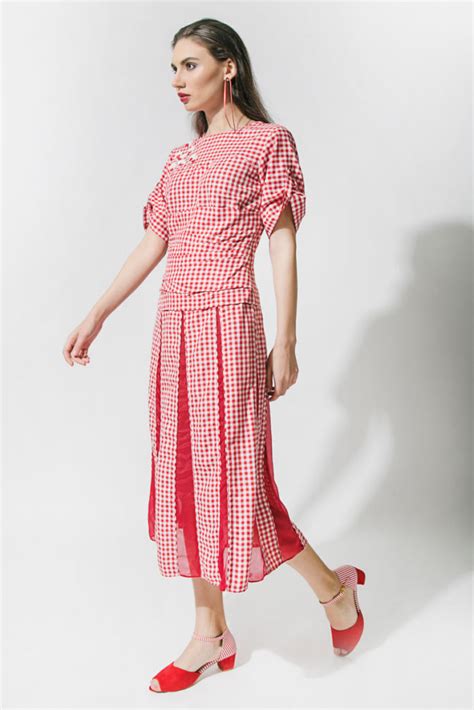 Red Gingham Dress Online Shopping For Woman