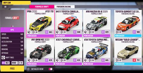 Forza Horizon 5 Cars List 2024 Update