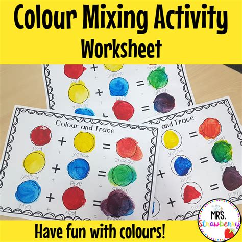 Colour Mixing Activity Mrs Strawberry Engagin Color Activity