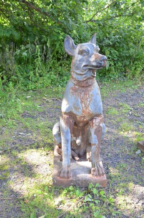 Antiques Atlas A Superb Rare Pair Of Garden Dog Life Size Statues