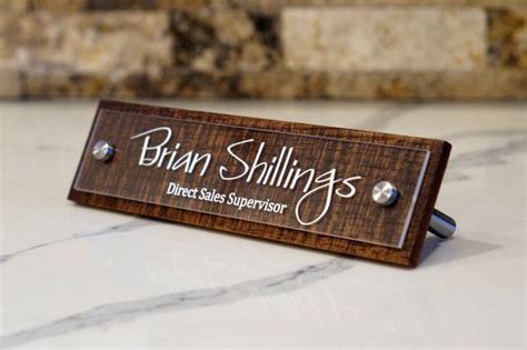 Desk Name Plate Rustic Custom Office Name Sign Personalized Etsy