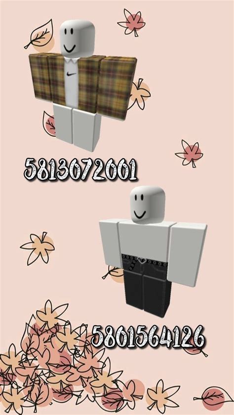 Bloxburg Outfit Codes Male