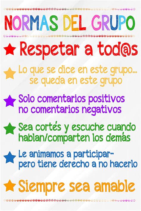 Minitowz Spanish Counseling Group Rules Confidentiality Poster Classroom Printable