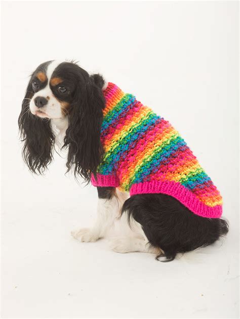The Proud Supporter Dog Sweater Pattern Knit Lion Brand Yarn