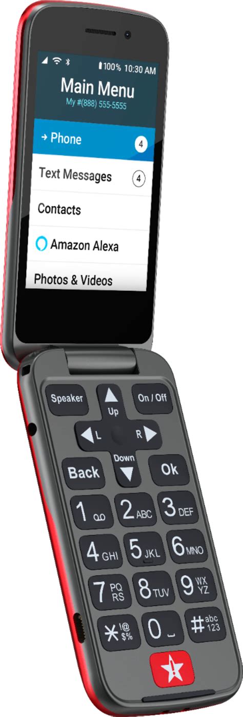 Customer Reviews Lively® Jitterbug Flip2 Cell Phone For Seniors Red 4053sj7red Spr4058pj7red