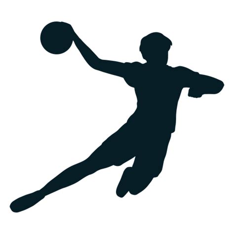 Handball Player In Action Silhouette Transparent Png And Svg Vector File