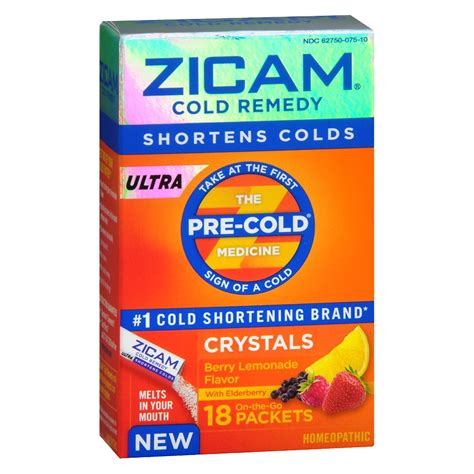 Zicam Ultra Cold Remedy Crystals Berrylemonade Walgreens