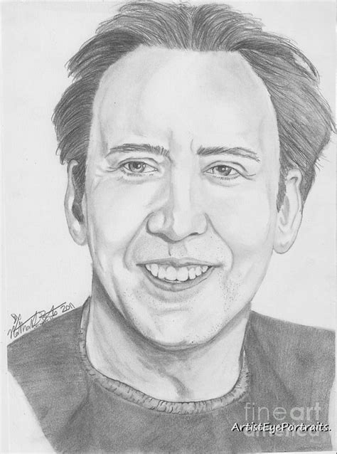 Nicolas Cage Drawing By Nathaniel Bostrom