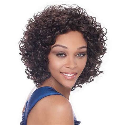 A bit of roller work goes into waving the tresses in this weave hairstyle. Quick Hairstyles For Curly Hair For Work | Short curly ...