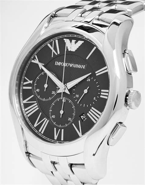 Emporio Armani Stainless Steel Chronograph Watch Ar1786 In Silver For