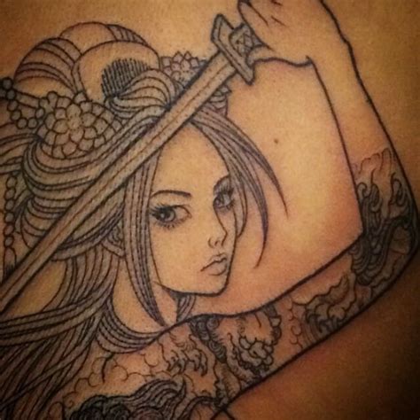 Female Samurai Warrior Tattoos