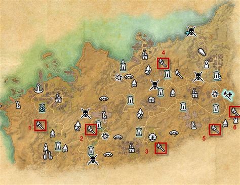 Alik'r desert skyshard location map and guide. ESO Alik'r Desert Quest Guide - Dulfy