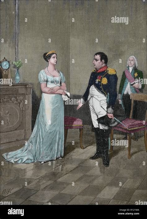 Meeting Between Napoleon Bonaparte And Queen Louisa Of Prussia Tilsit