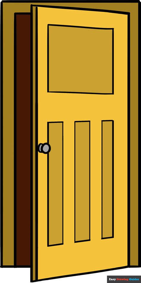 How To Draw A Door Really Easy Drawing Tutorial