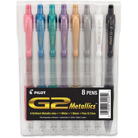 Pilot G2 Metallics 7mm Point Ink Pens Zerbee