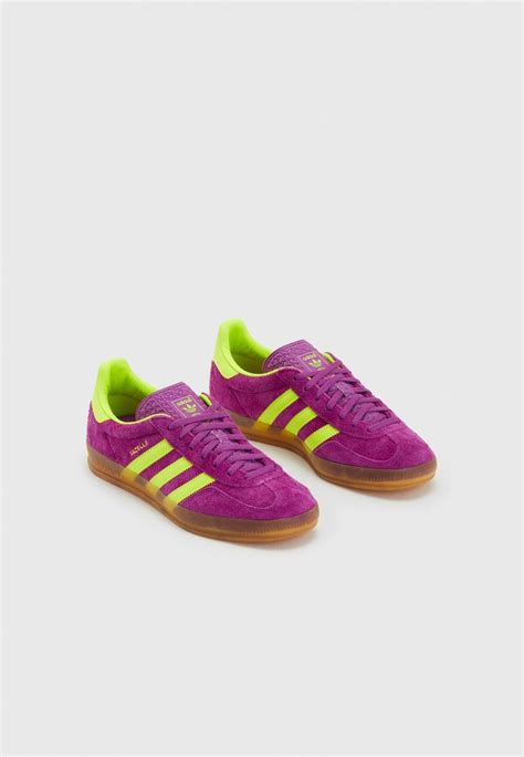 Adidas Originals Gazelle Indoor Sneakers Shock Purple Solar Yellow