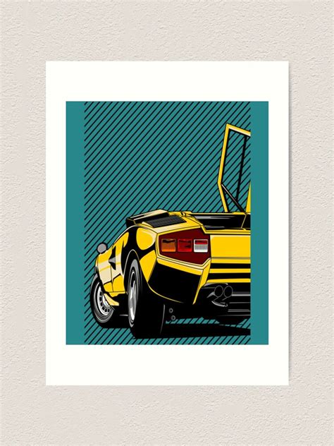 Lamborghini Countach Legendary Lamborghini Countach Art Print For