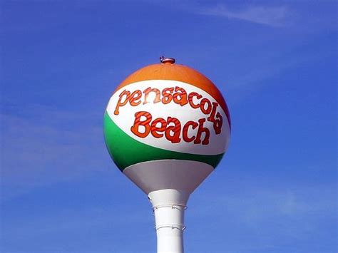Pensacola Beach Floridas Beach Ball Water Tower Was In Use Until