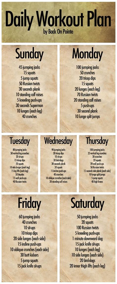 This plan is made out of 2 different workout routines you will need to switch between. I did this daily workout plan for two months (then decided ...