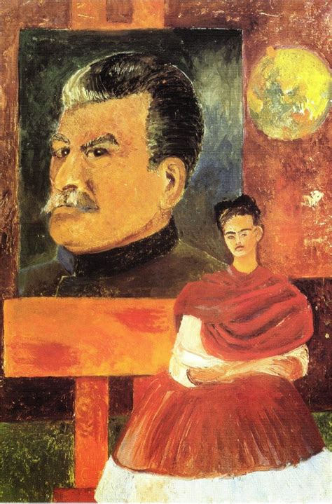 La Espina Roja Autorretrato Con Stalin De Frida Khalo