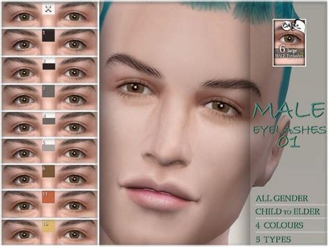 Male Eyelashes 01 The Sims 4 Download Simsdomination Eyelashes