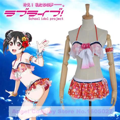 Anime Love Live Nico Yazawa Cosplay Costume Swimsuit Awakening Summer Swimwear Bikini Costume