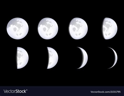 Creative Of Realistic Moon Royalty Free Vector Image