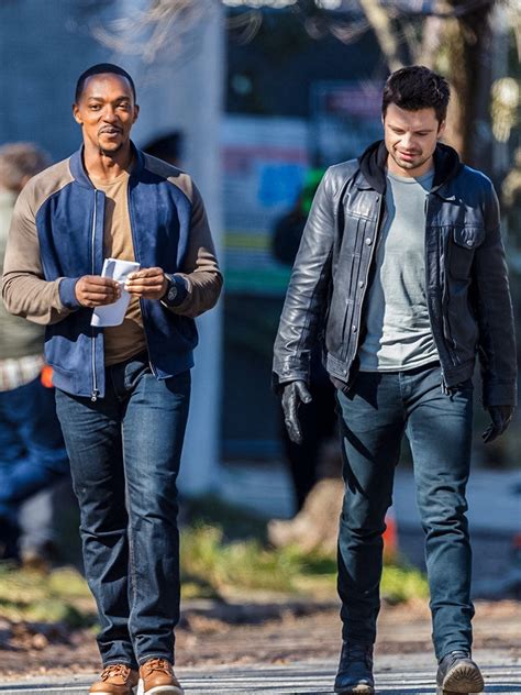 Anthony mackie and sebastian stan. ANTHONY MACKIE and SEBASTIAN STAN filming THE... : that's ...