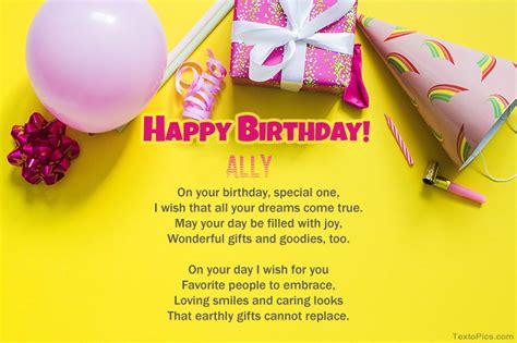 Happy Birthday Ally Pictures Congratulations