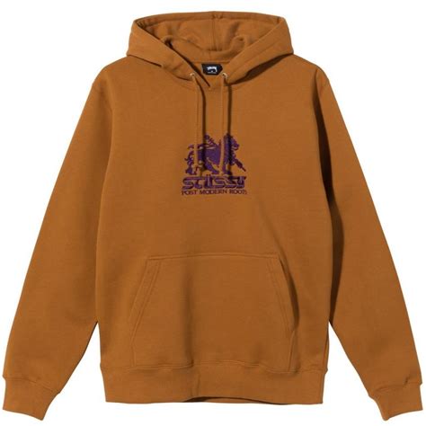 Stussy Stüssy Lion Embroidered Hoodie Caramel Mens Hoodies And Sweaters