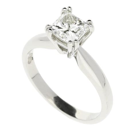 Platinum Princess Cut Diamond Engagement Ring 105ct Miltons Diamonds