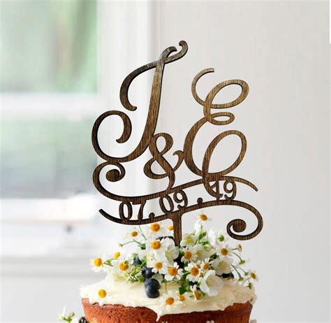 J Cake Topper Wedding Cake Toppers Cake Toppers For Wedding Rustic