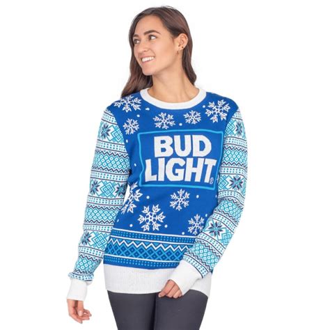 Shop Womens Bud Light Beer Ugly Christmas Sweater