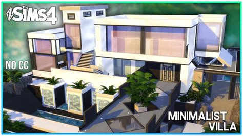 Minimalist Dream Villa No Cc Sims 4 Speed Build Collab W