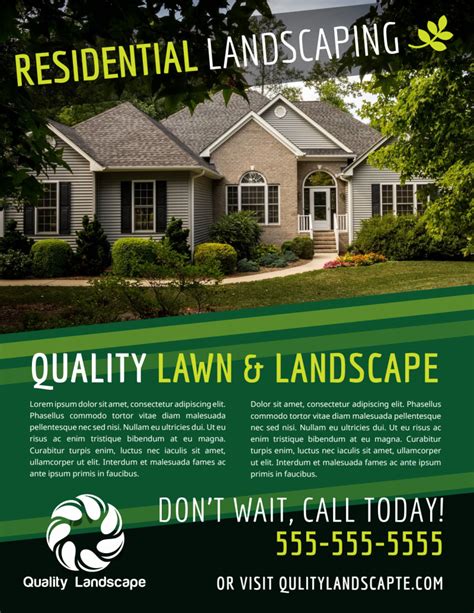 Quality Residential Landscape Flyer Template