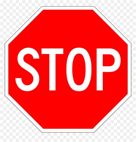 Red Stop Sign Clip Art Hd Png Download Vhv