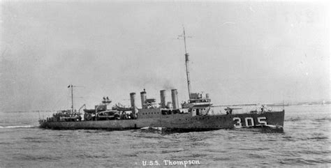 Uss Thompson Dd 305 Us Navy Destroyers Navy Ships United States Navy