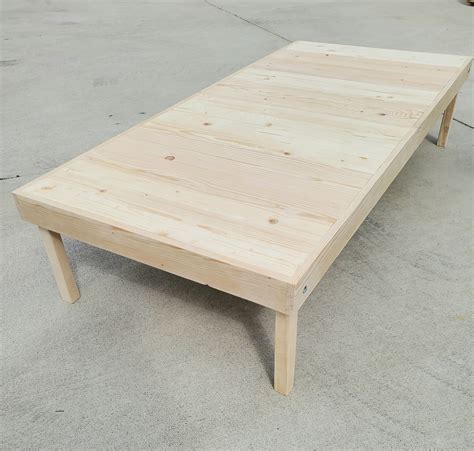 Folding Low Wood Boho Picnic Table With Foldable Legs Etsy
