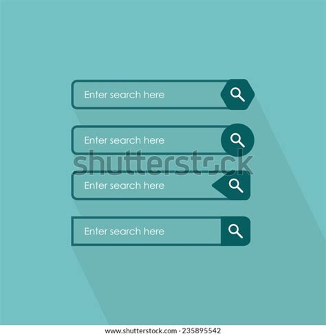 Search Bars Flat Web Design Elements Stock Vector Royalty Free