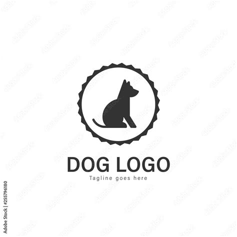Dog Logo Vector Design Modern Dog Logo Template Isolated On White