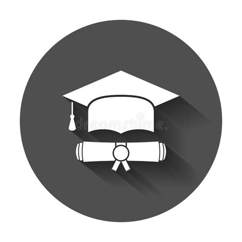 El Casquillo Y El Diploma De La Graduación Enrollan El Ejemplo Del