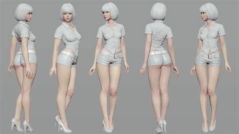 pin by watailang 蛙 on [3d][high poly][人物] female character design character poses character