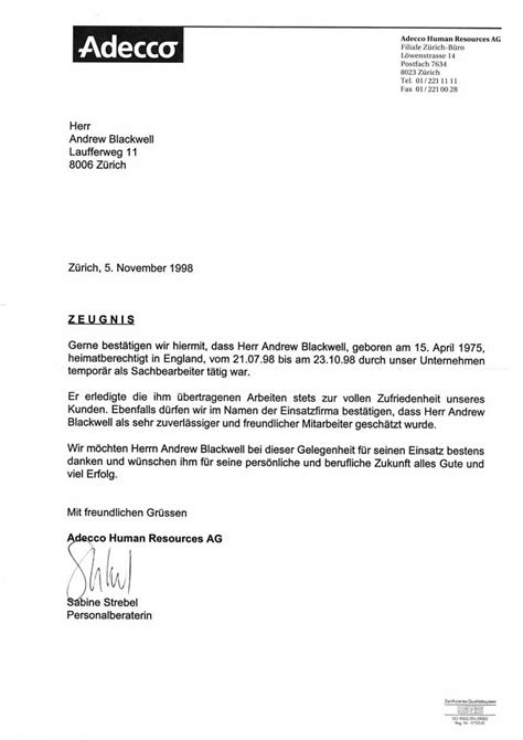 German Business Letter Format Sample Business Letter