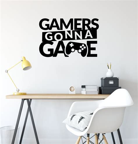 Gamers Gonna Game Gaming Wall Decal Sticker Wall Decal Sticker Wall