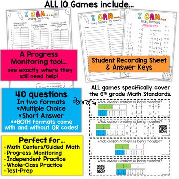 Featuring are group games and multiple choice tests on sixth grade topics like: 6th Grade Math Games | 6th Grade Math Review by One Stop ...