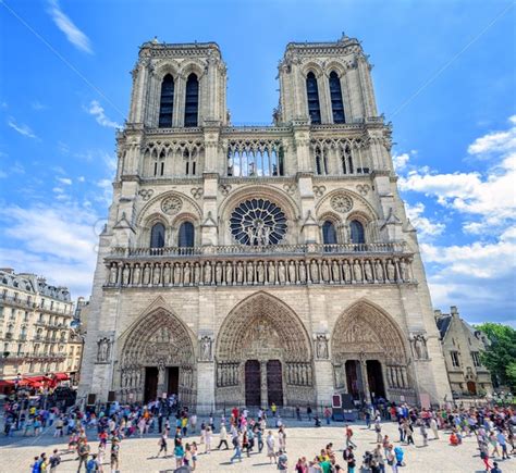 Gothic Cathedral Notre Dame De Paris France Globephotos Royalty