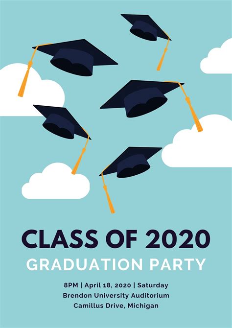 Free Printable Customizable Graduation Poster Templates Canva